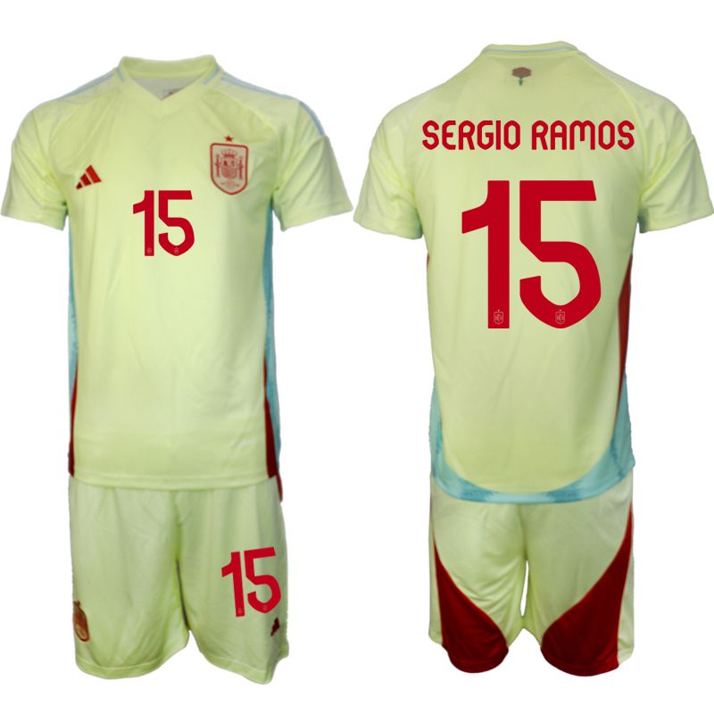 Men 2024-2025 Season Spain away green #15 Soccer Jersey